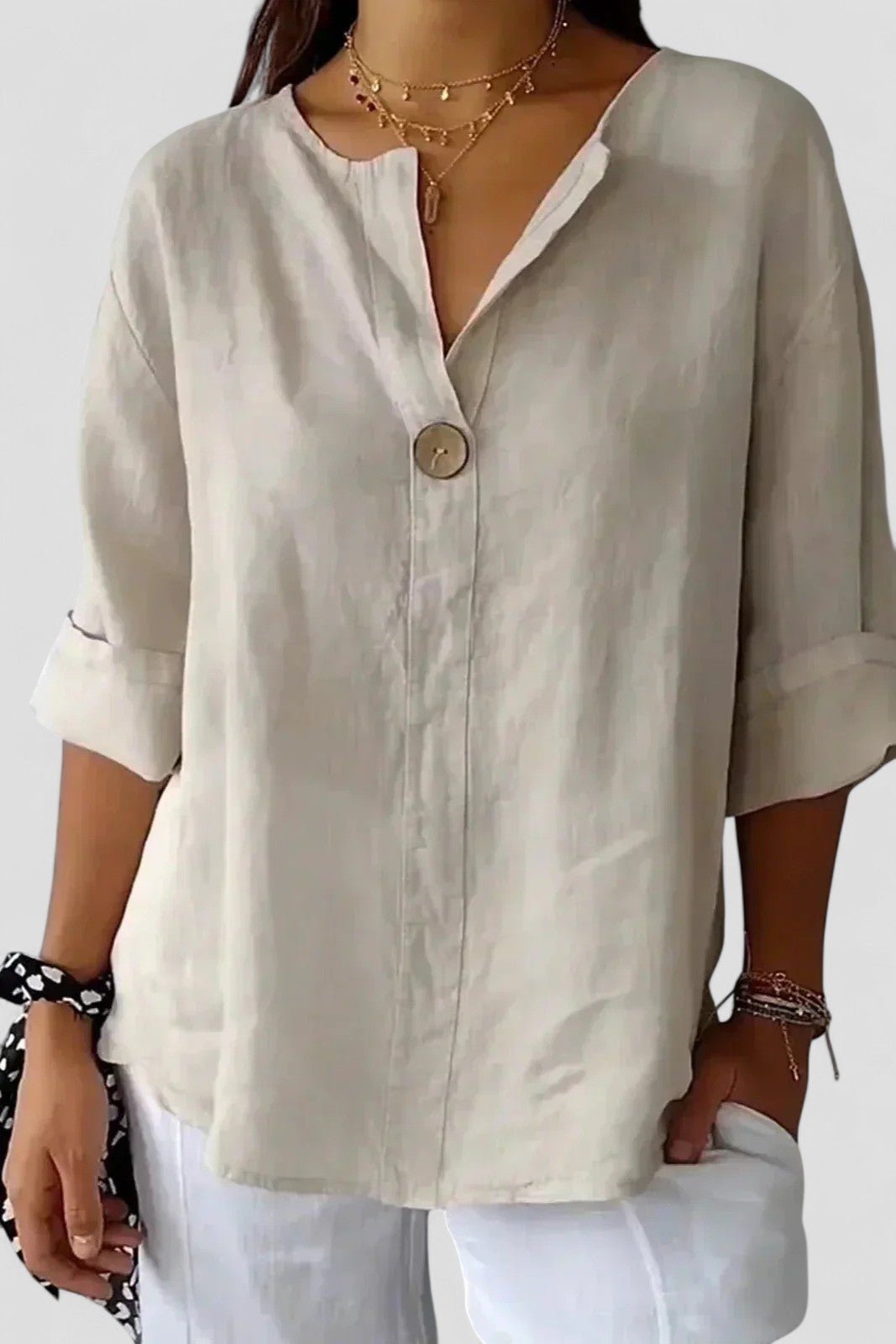 Zimma - Relaxed V-Neck Top