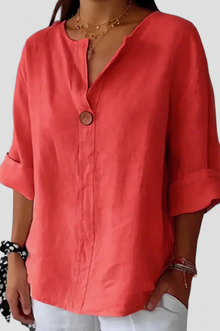 Zimma - Relaxed V-Neck Top