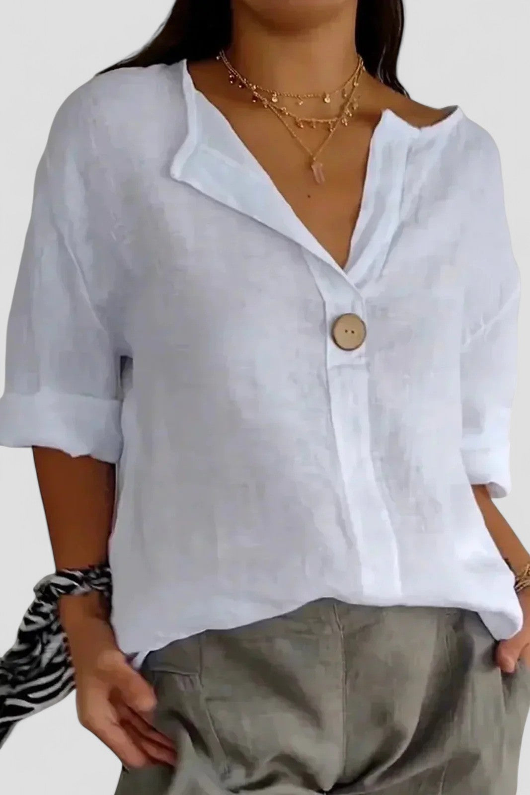 Zimma - Relaxed V-Neck Top