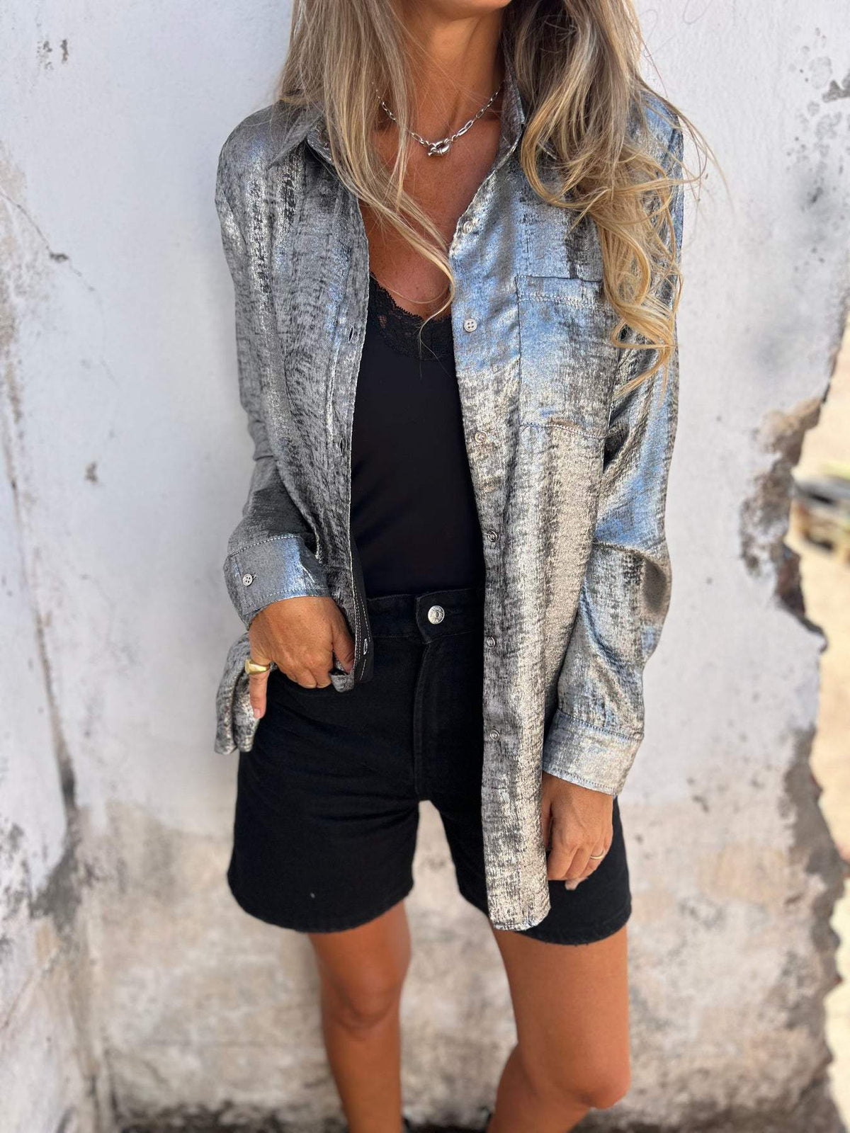 Louella - Chic Shimmer Shirt