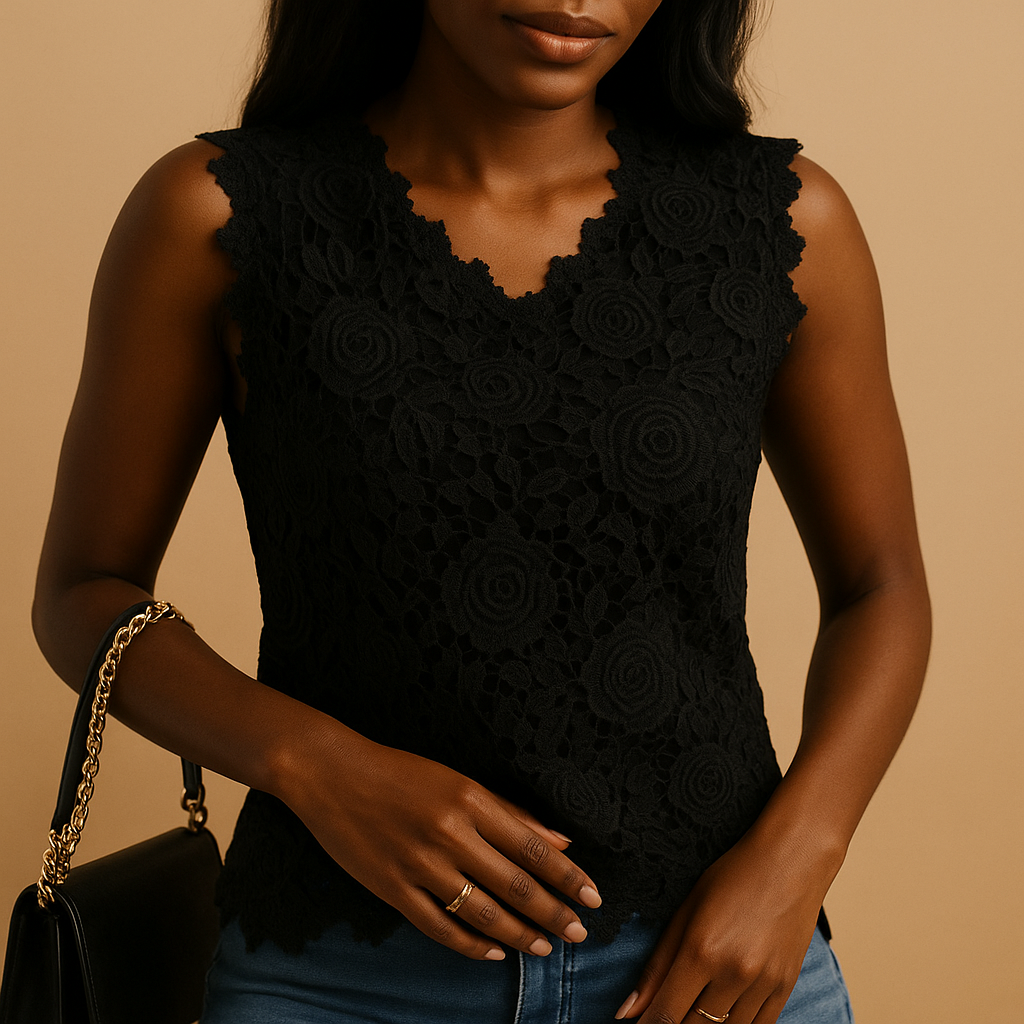 Yara Women's Round Neck Lace Blouse