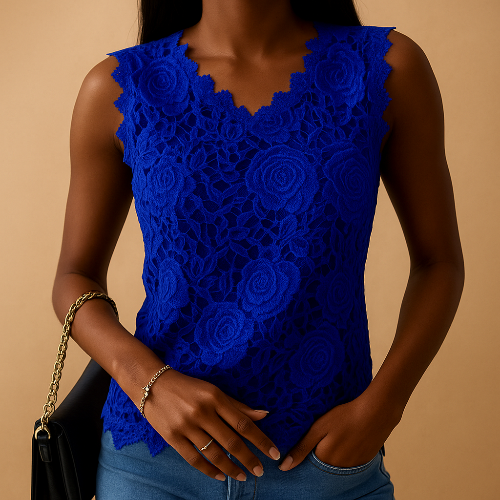 Yara Women's Round Neck Lace Blouse