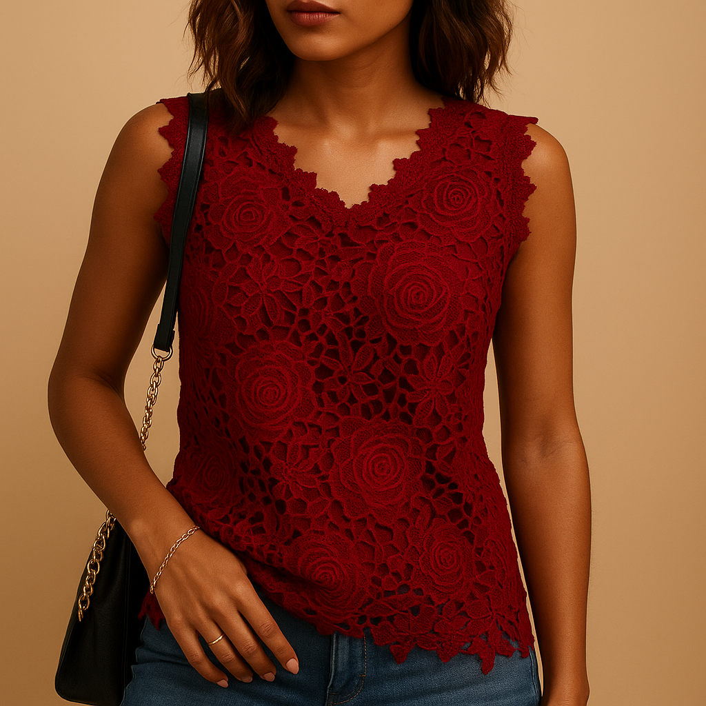 Yara Women's Round Neck Lace Blouse