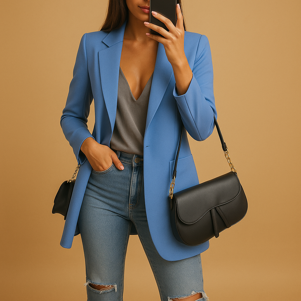Slim Fit Long Blazer for Women | Elise
