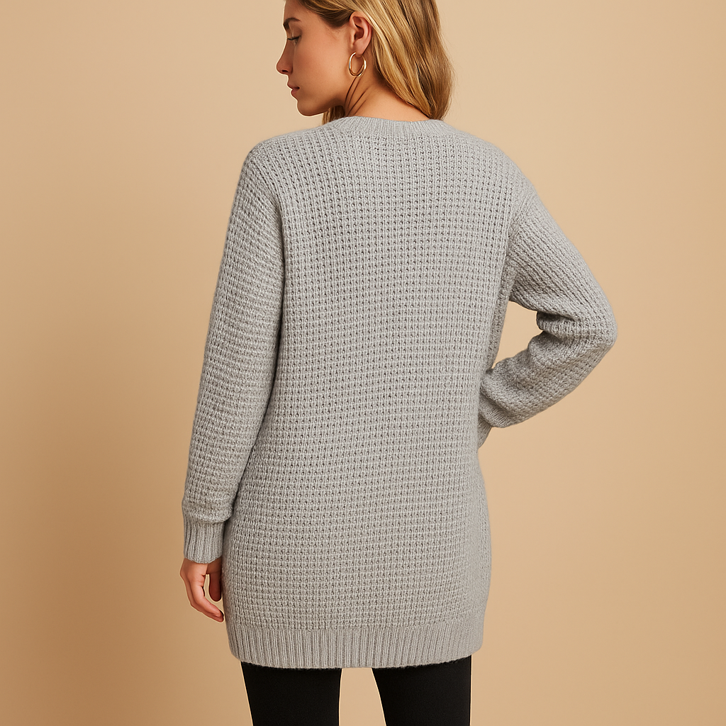Lianne Women's Long V-Neck Cardigan with Pockets