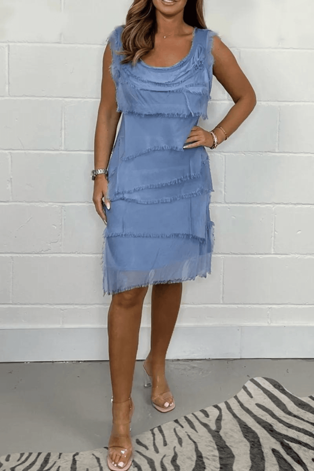 Tania | Premium Elegant &amp; Comfortable Ruffled Midi Dress