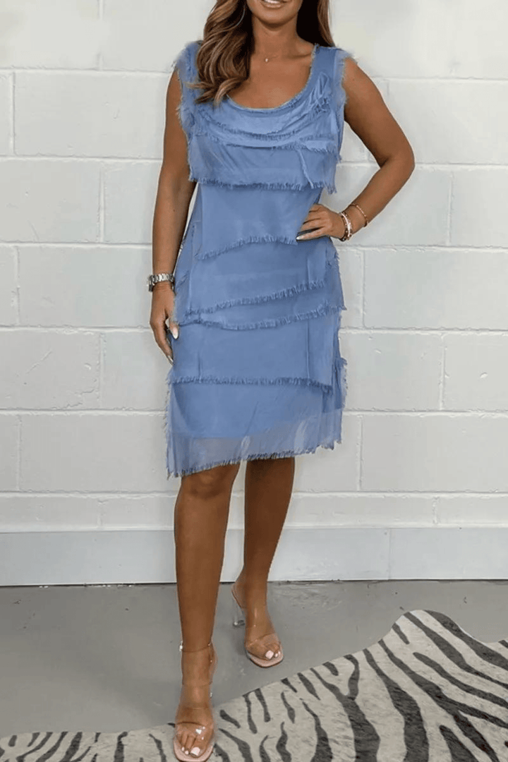 Tania | Premium Elegant &amp; Comfortable Ruffled Midi Dress