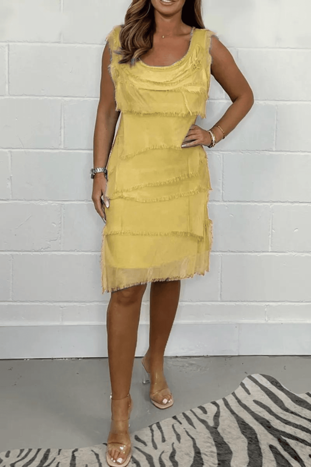 Tania | Premium Elegant &amp; Comfortable Ruffled Midi Dress