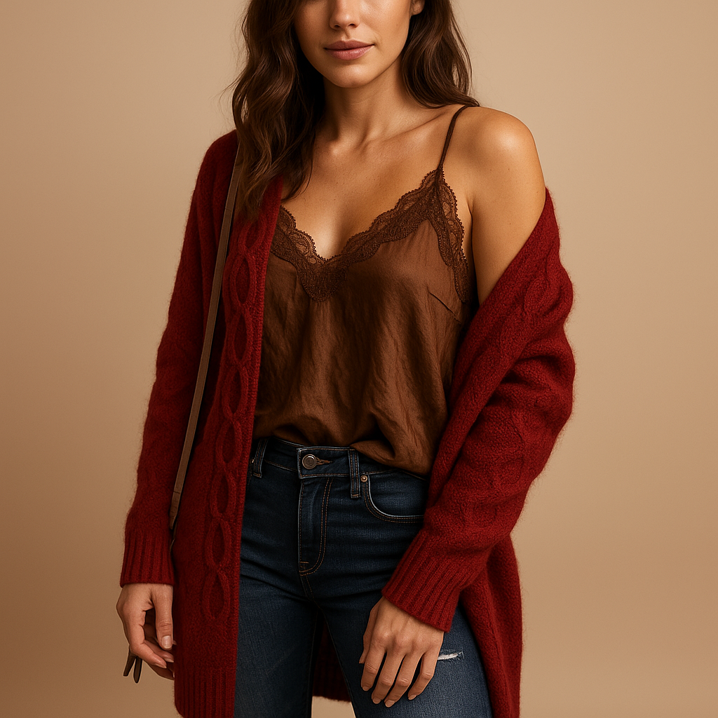 Women's Hooded Lightweight Knitted Cardigan | Evelien