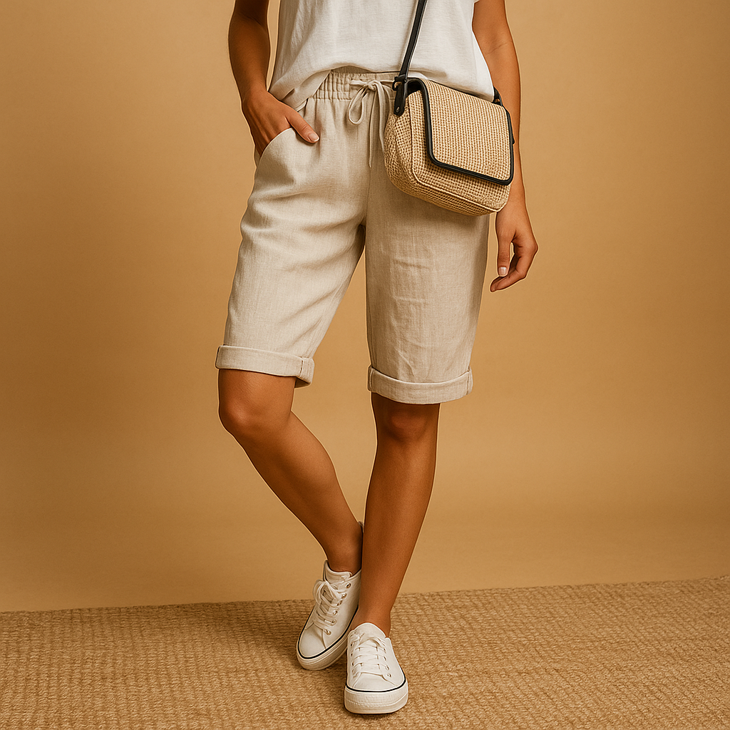 Women's Lotte Lightweight Capri Pants with Elastic Waist