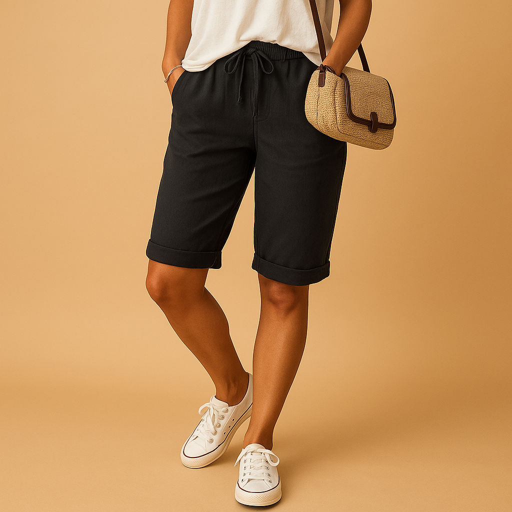 Women's Lotte Lightweight Capri Pants with Elastic Waist