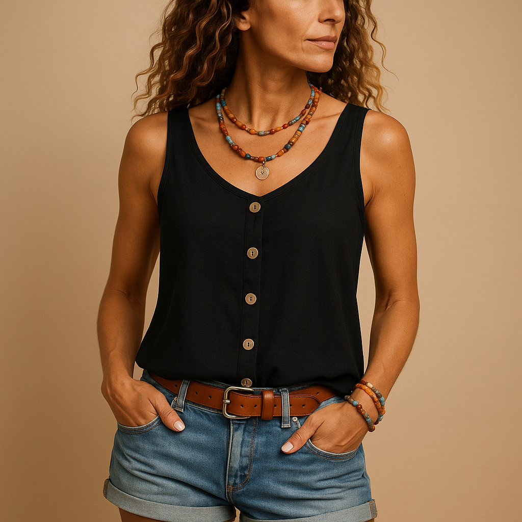 Yara Women's Lightweight Sleeveless V-Neck Top