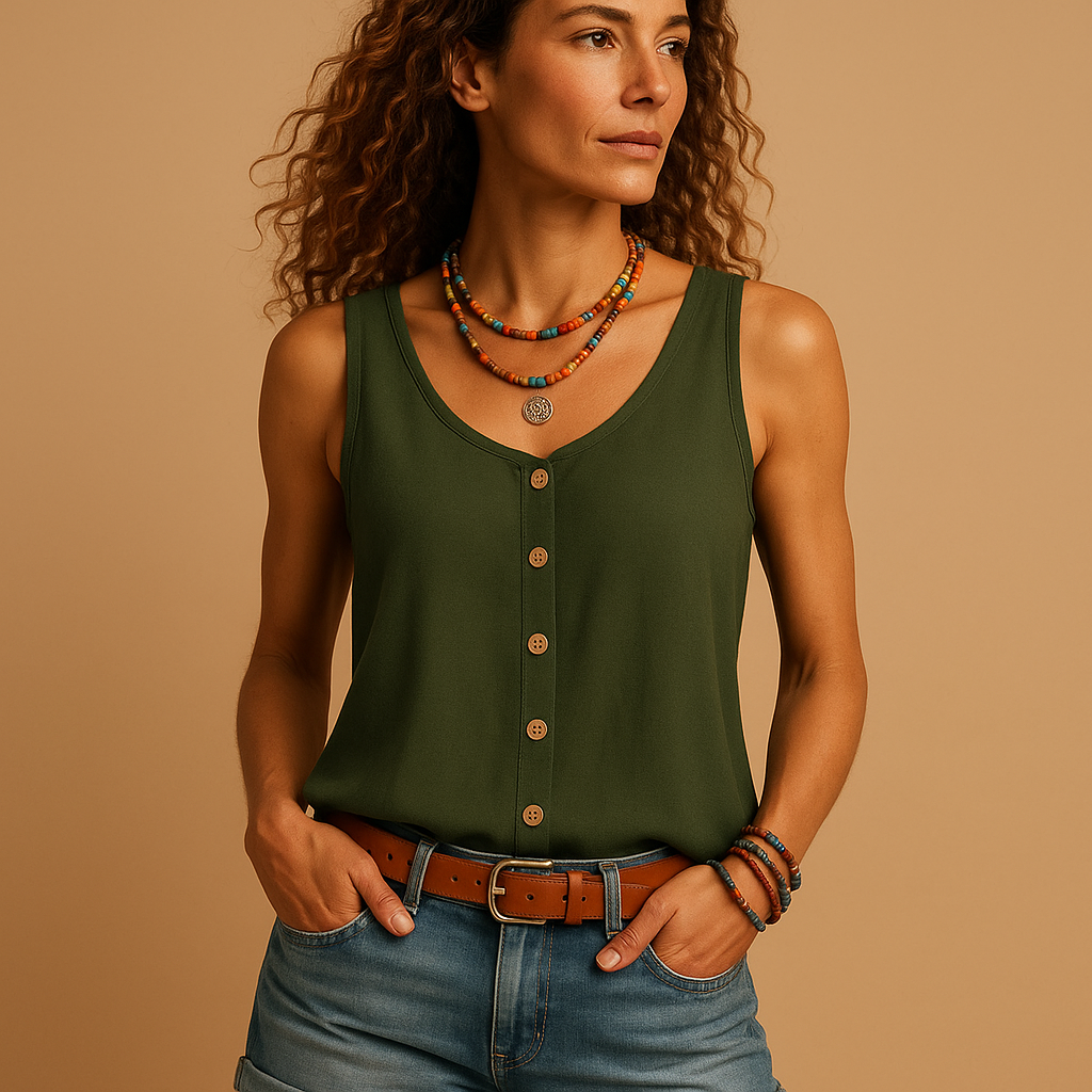 Yara Women's Lightweight Sleeveless V-Neck Top