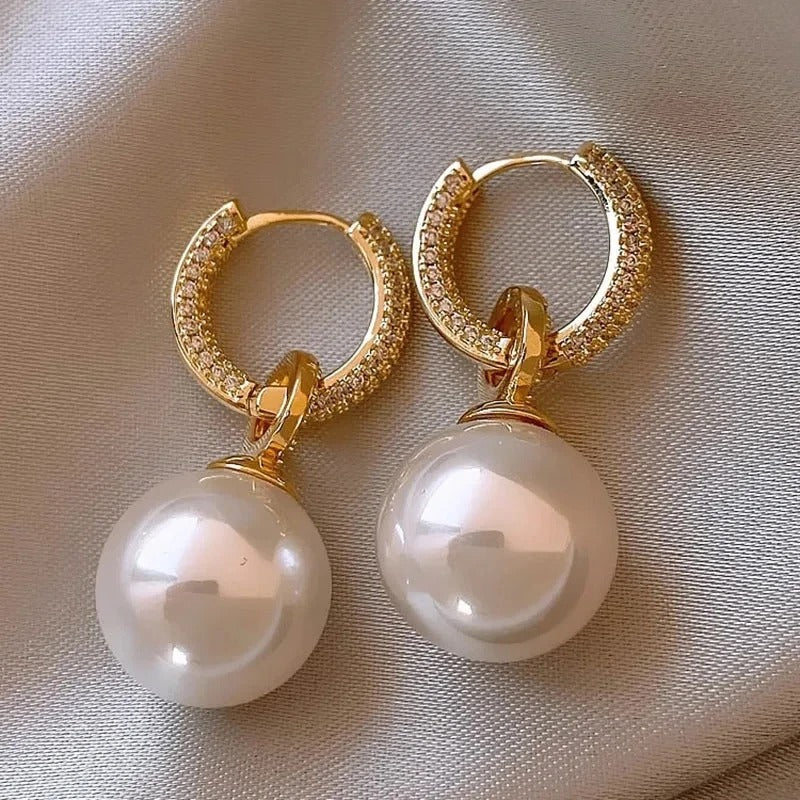 Sparkling Pearl Earrings