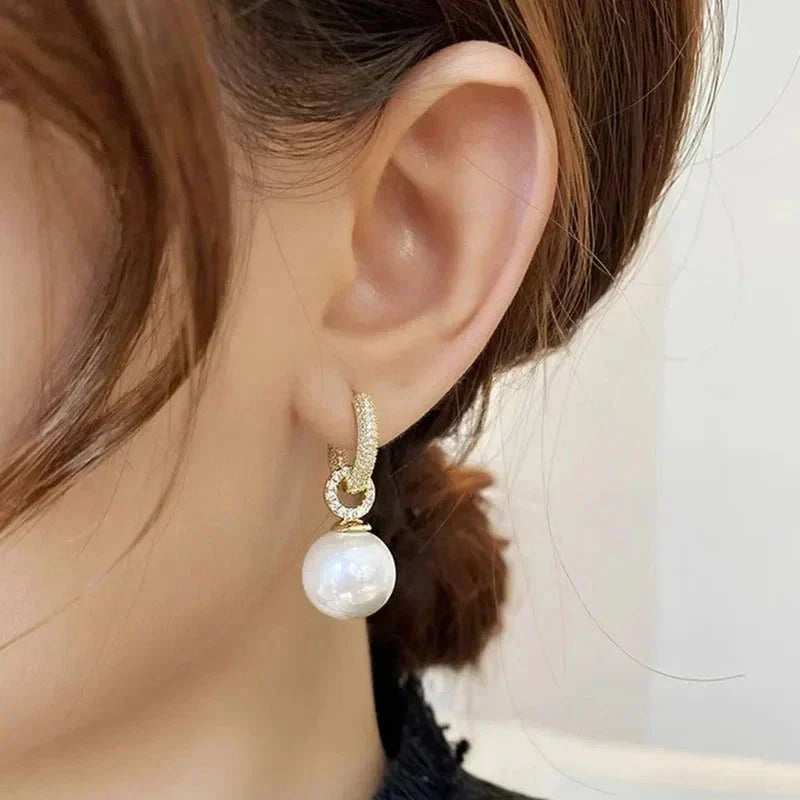 Sparkling Pearl Earrings