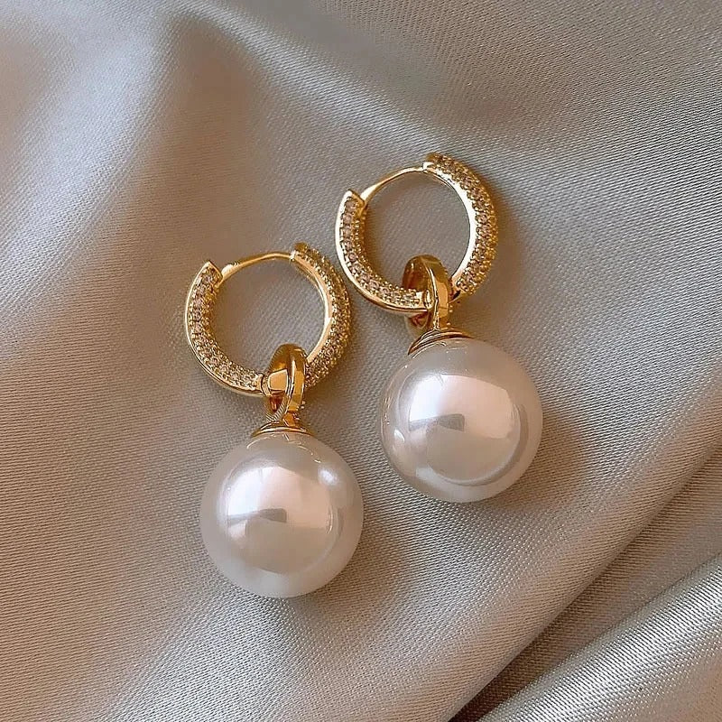 Sparkling Pearl Earrings