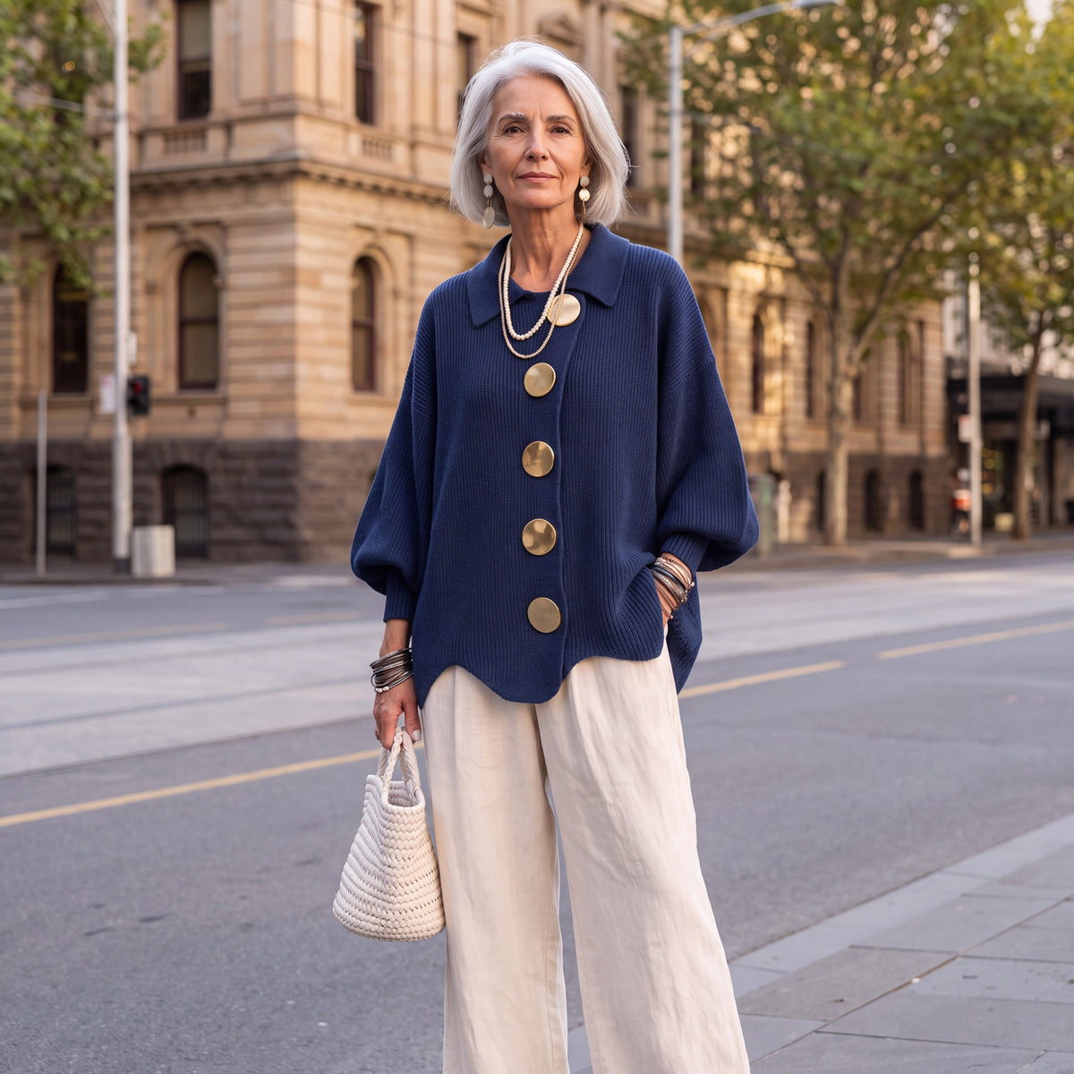 Eleanor Oversized Collared Cardigan