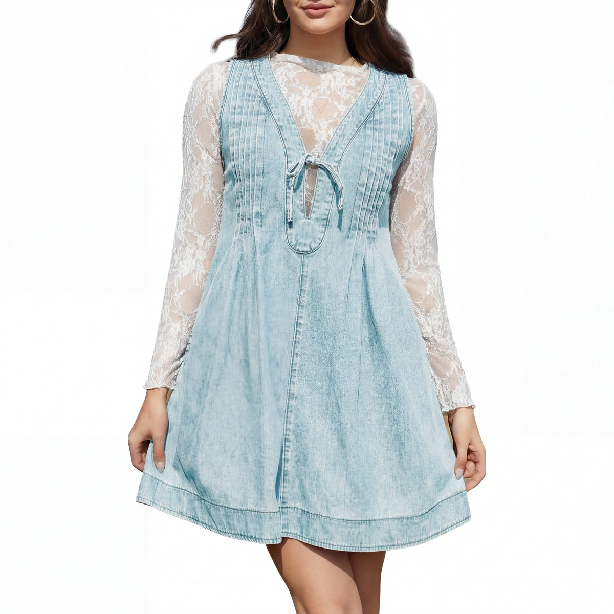 LAURENT - Vintage Inspired Sleeveless V Neck