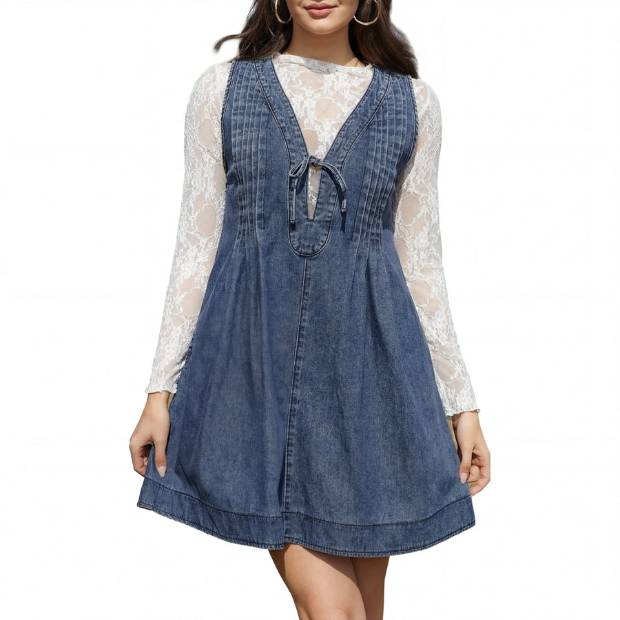LAURENT - Vintage Inspired Sleeveless V Neck
