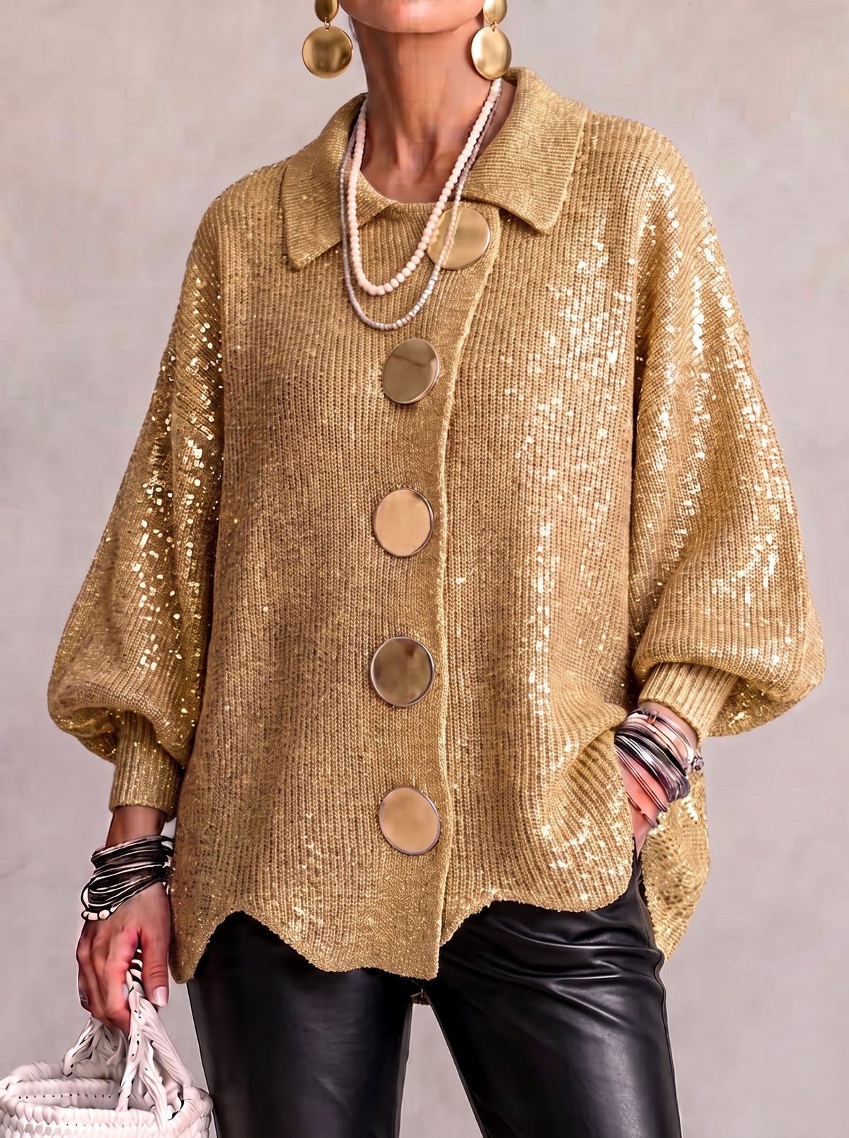 Eleanor Oversized Collared Cardigan