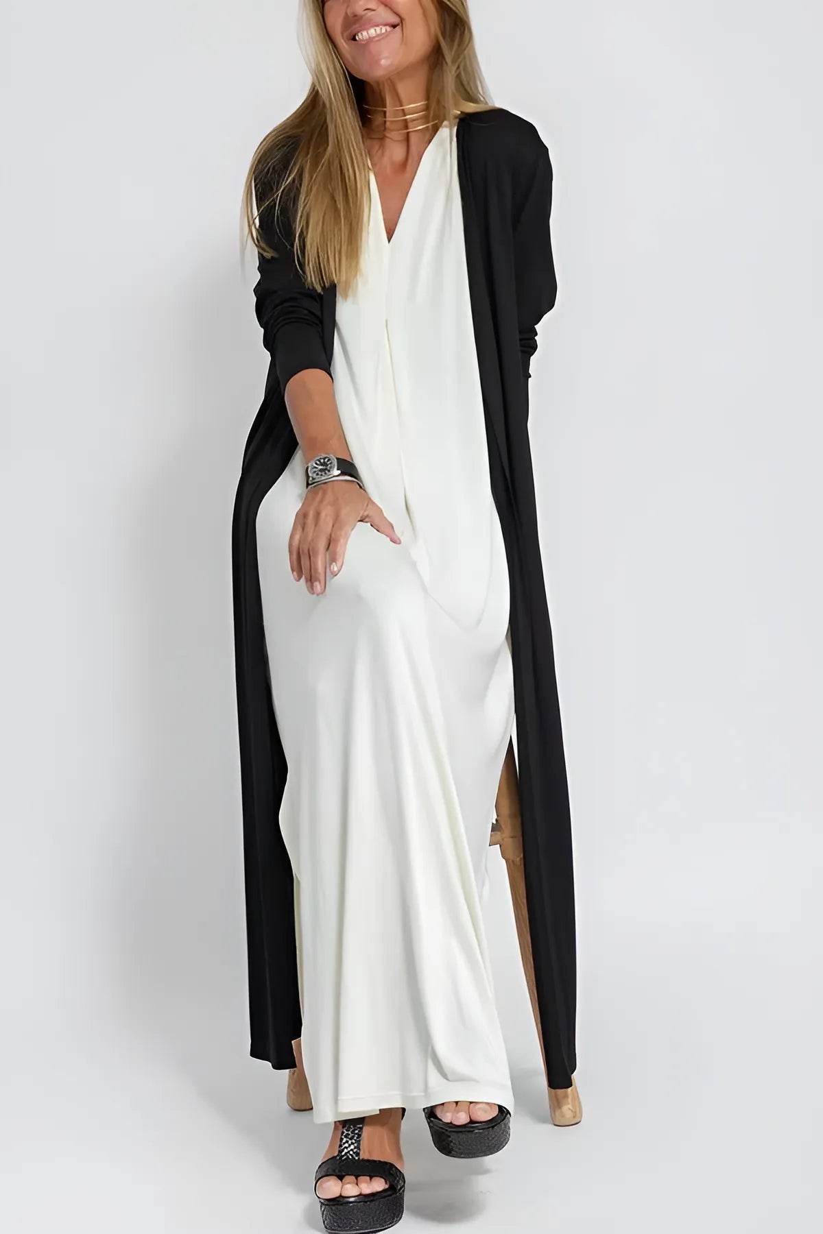 Susanne |  Stylish Comfortable Maxi Dress + Free Cardigan