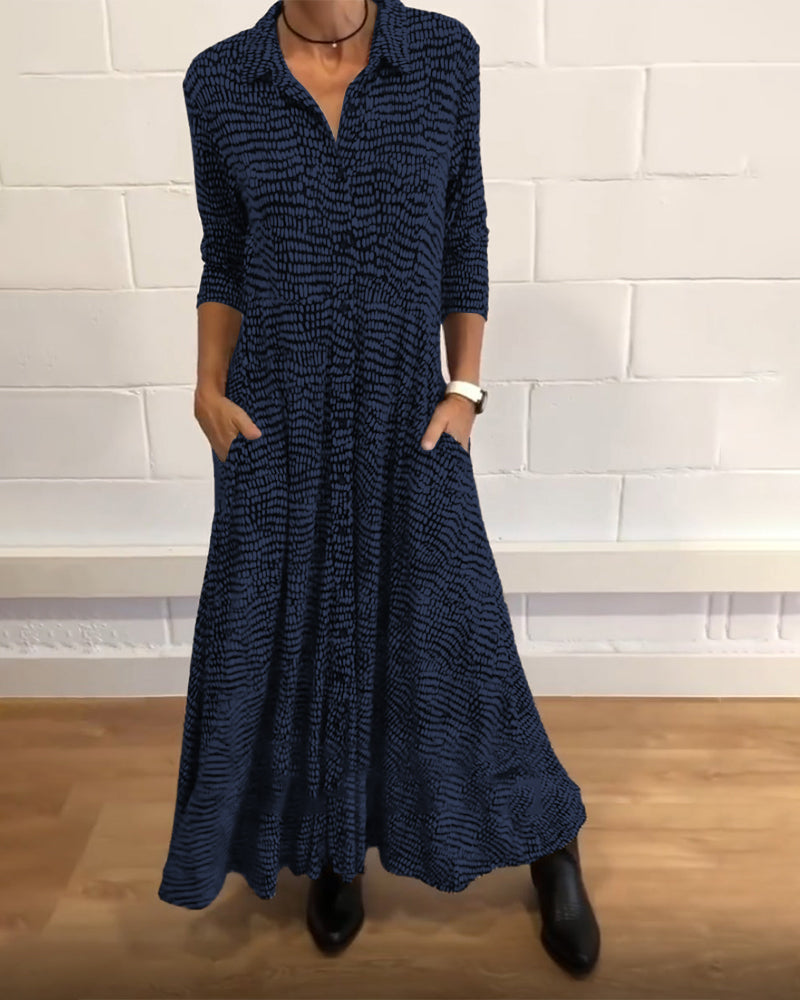 Natalie | Relaxed Button Down Maxi Dress – Flowy & Effortless