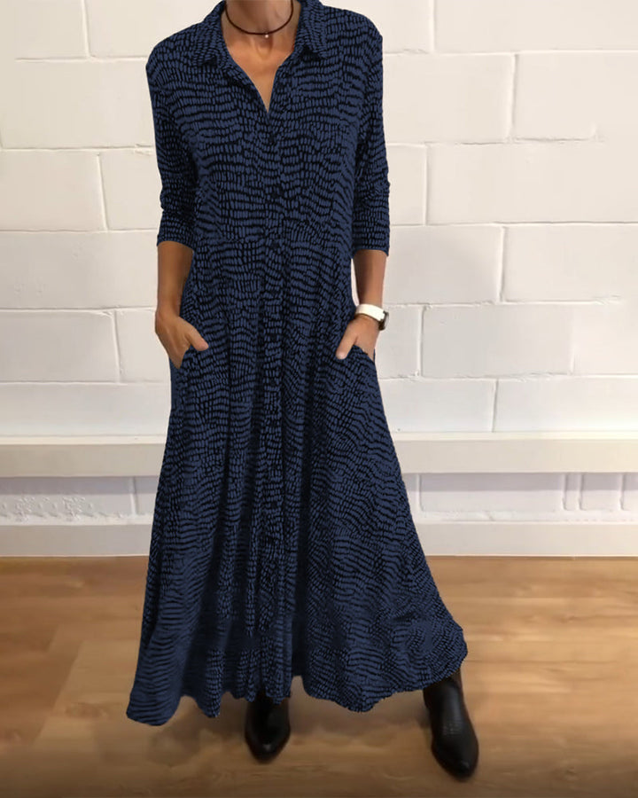 Natalie | Relaxed Button Down Maxi Dress – Flowy &amp; Effortless