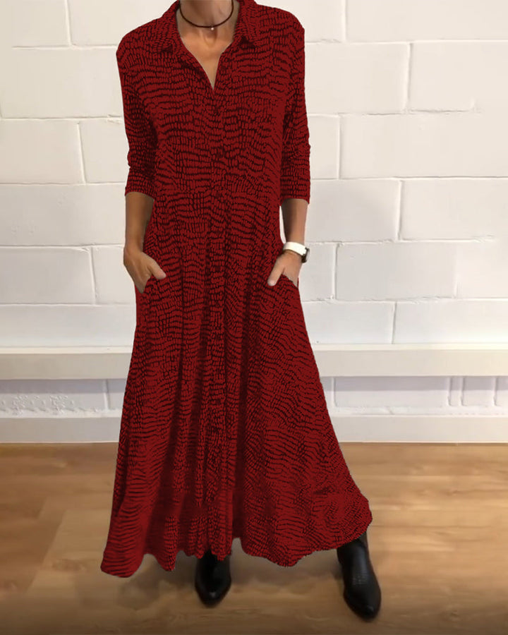 Natalie | Relaxed Button Down Maxi Dress – Flowy &amp; Effortless