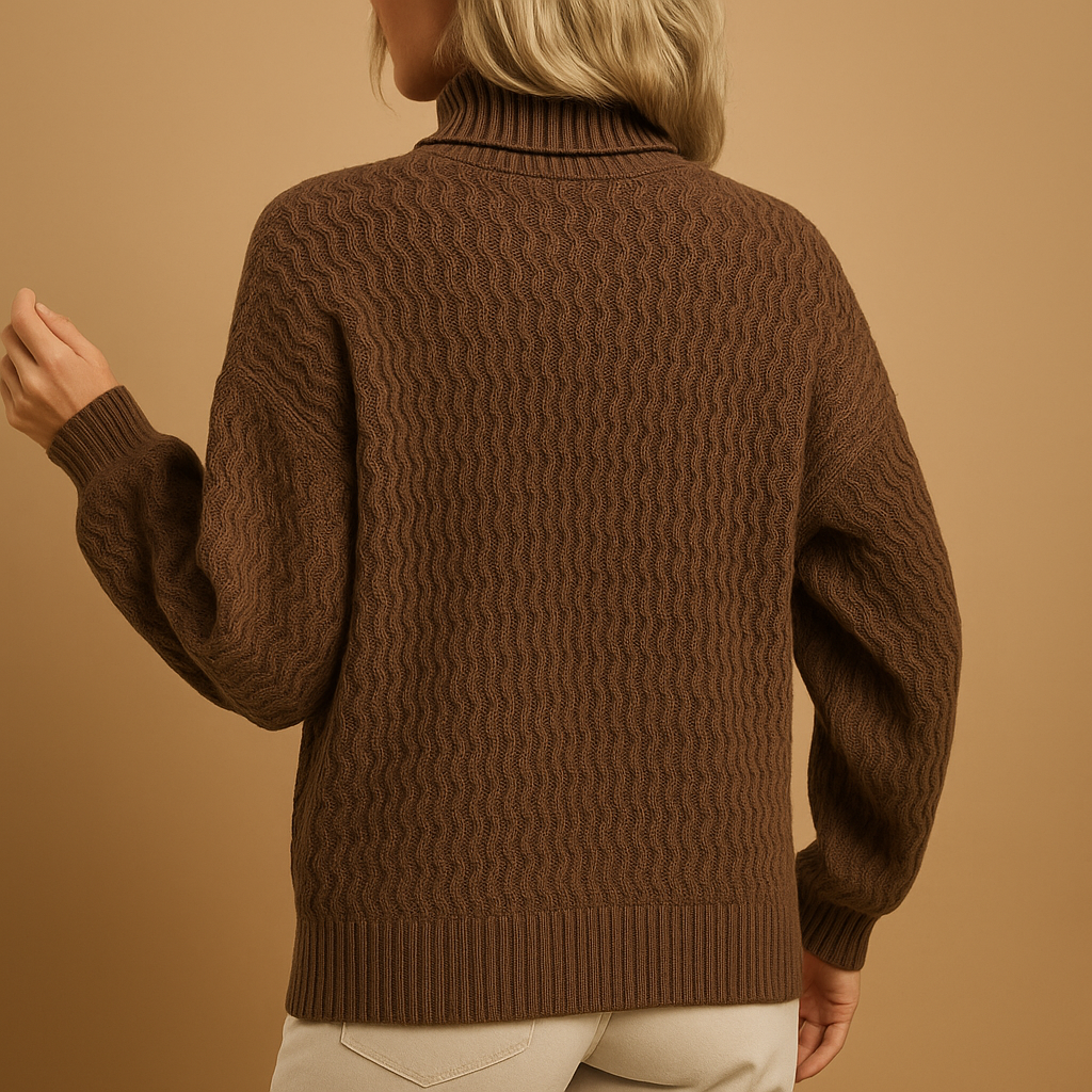 Chic Women's Turtleneck Knitted Sweater | Annelies