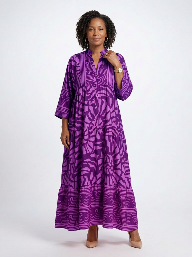 Marielle™ - Button Front Midi Dress