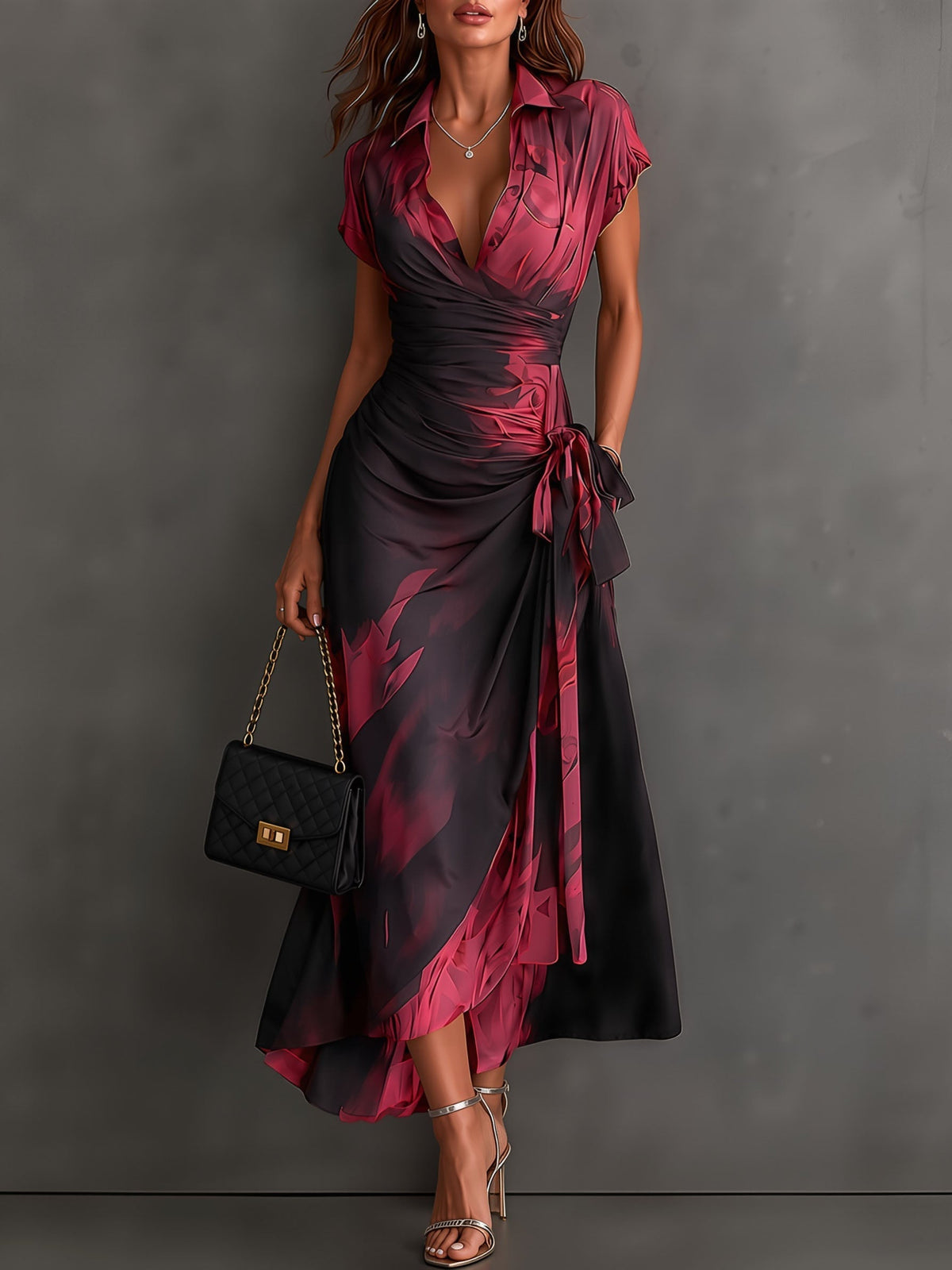 Camille | Elegant Wrap Midi Dress
