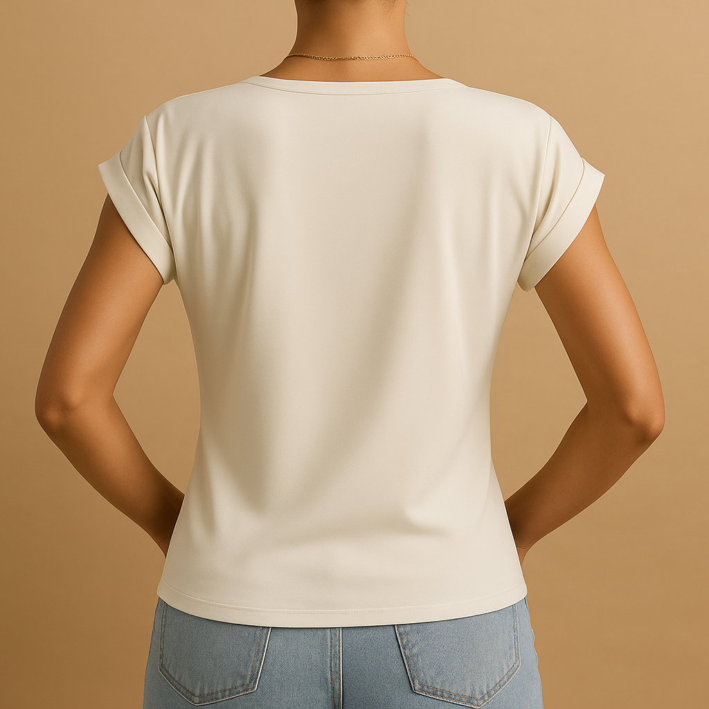 Joline Women's V-Neck Blouse with Flattering Fit