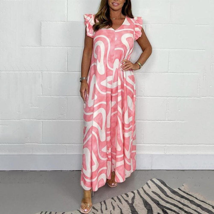 Melissa | Bold Monochrome Maxi Dress – Flowy, Modern &amp; Confident
