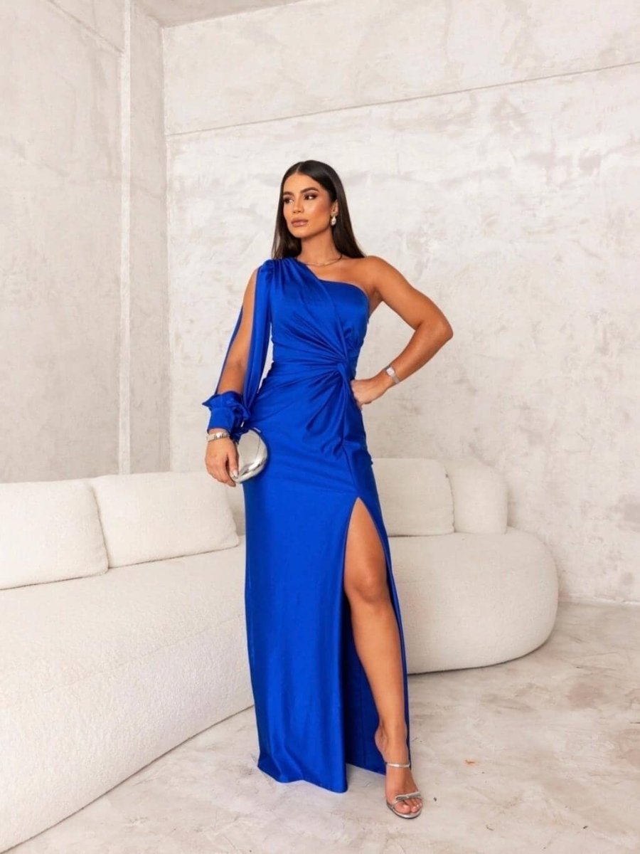 Vivellio | Silk Slit Dress