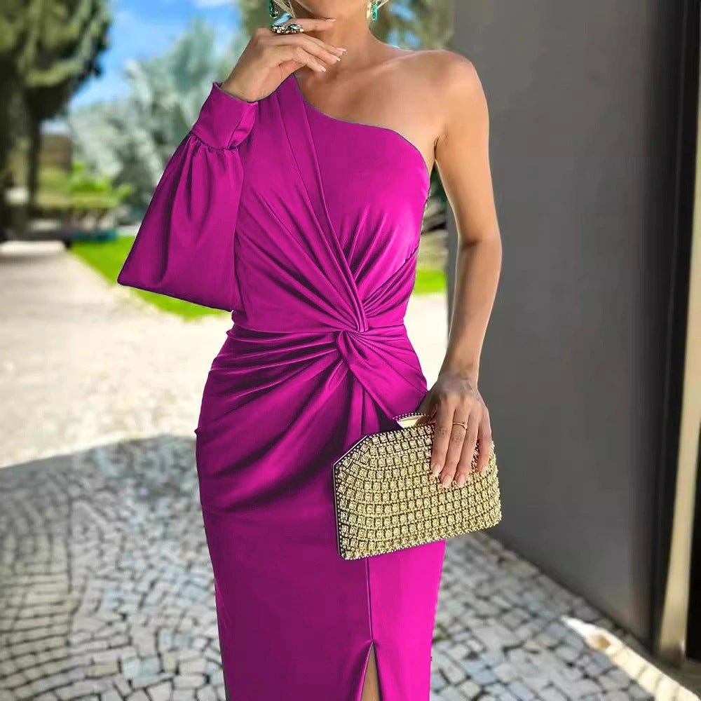 Vivellio | Silk Slit Dress