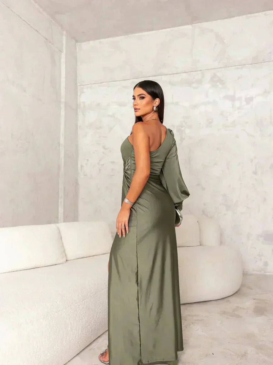 Vivellio | Silk Slit Dress