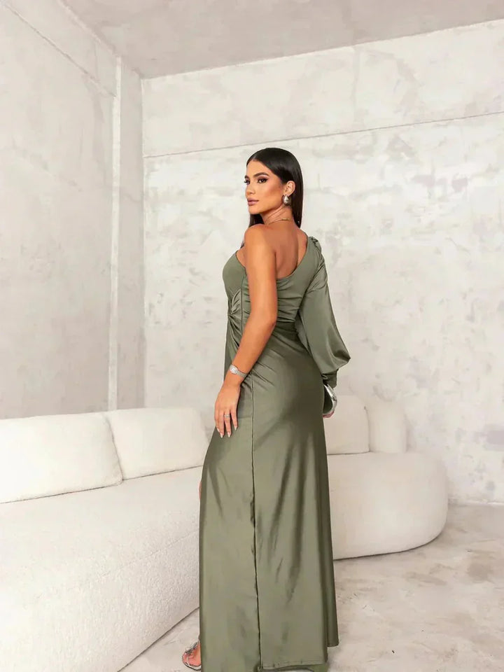 Vivellio | Silk Slit Dress