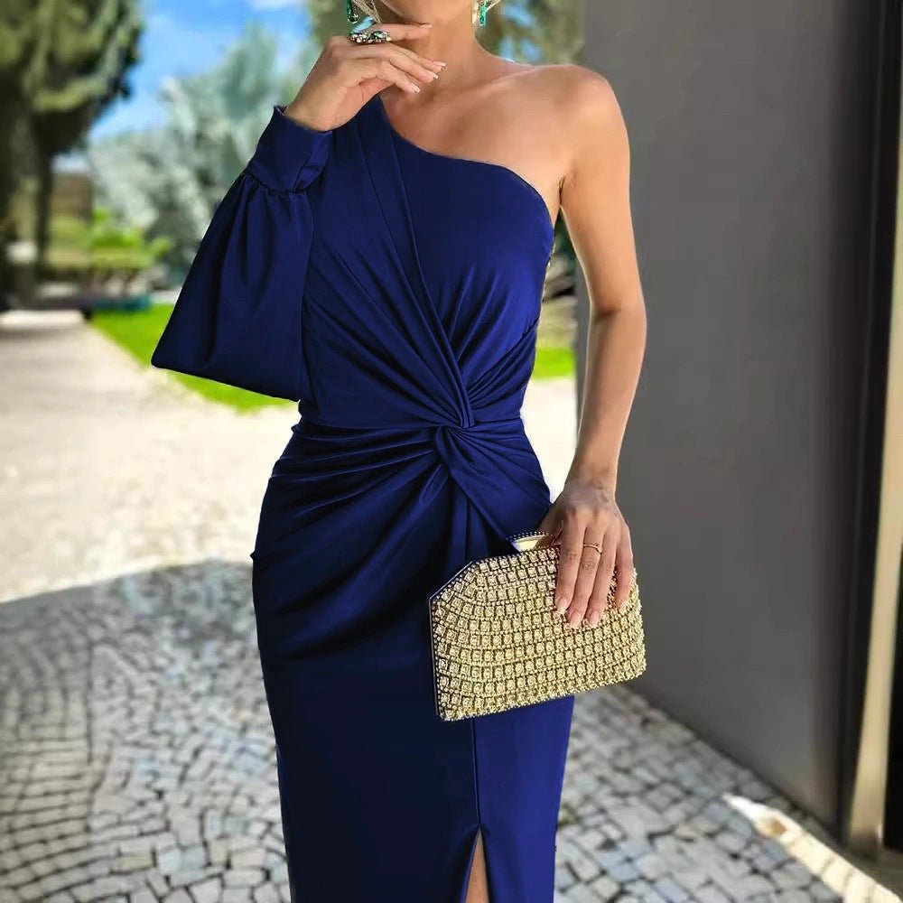 Vivellio | Silk Slit Dress
