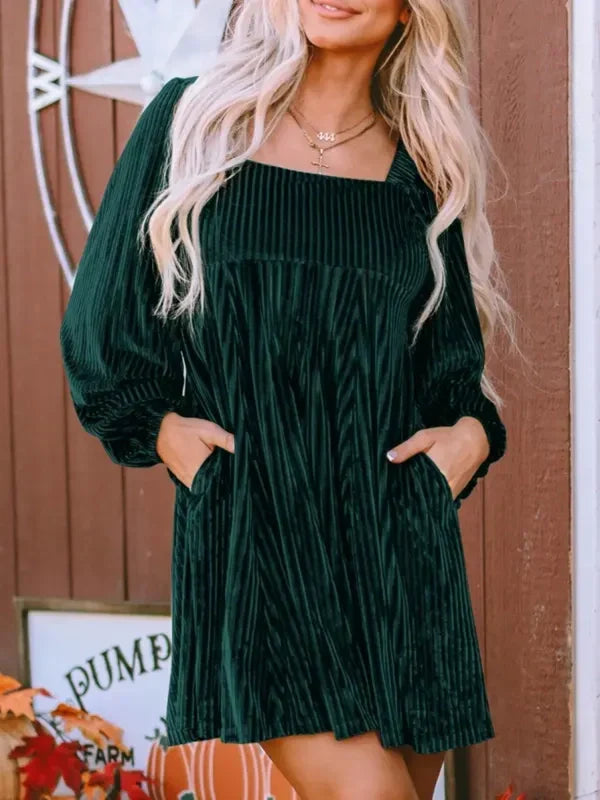 OLIVERAT - Chic Bishop Long Sleeve A-Line