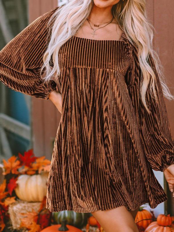 OLIVERAT - Chic Bishop Long Sleeve A-Line