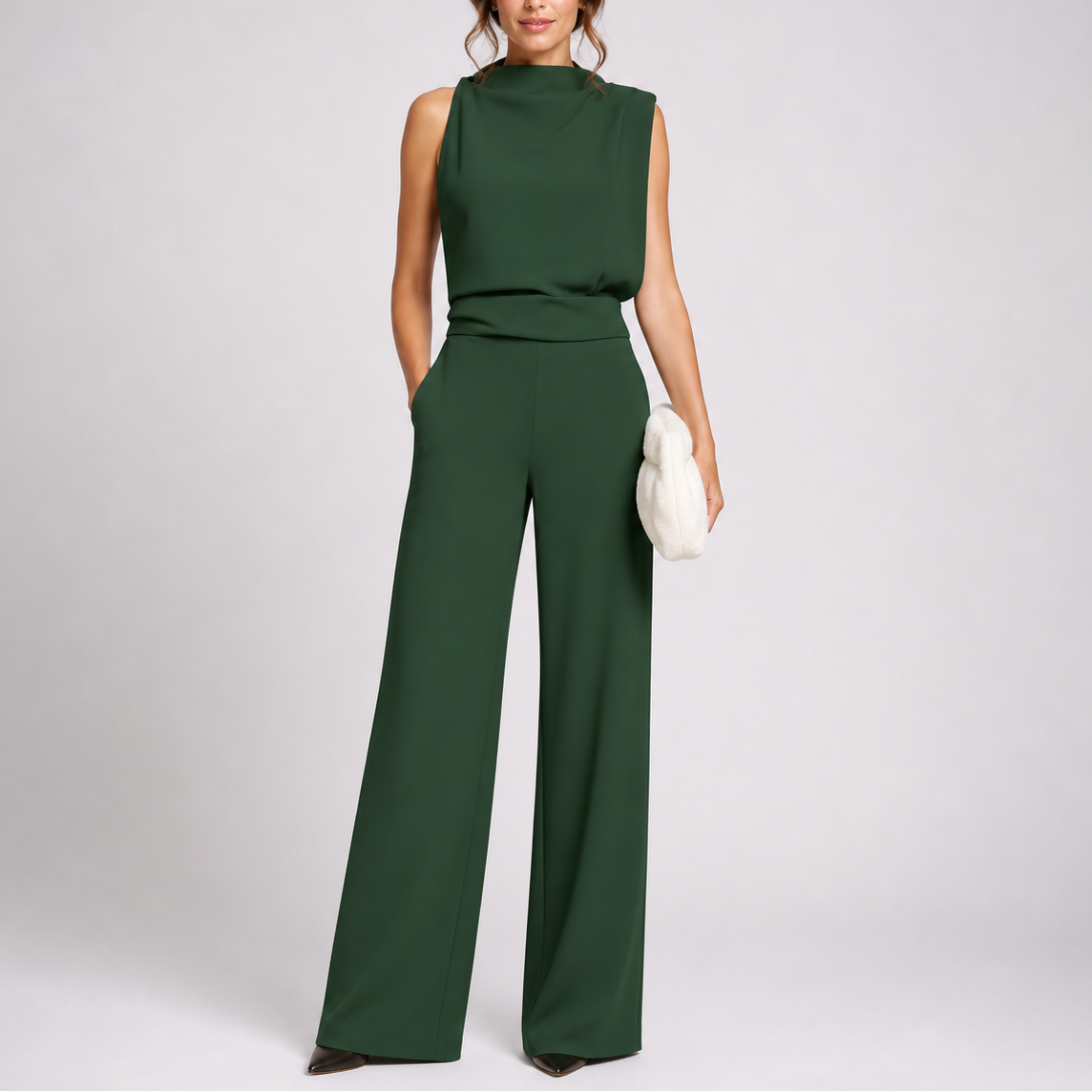 Vera | Sleeveless Jumpsuit with Wide Legs