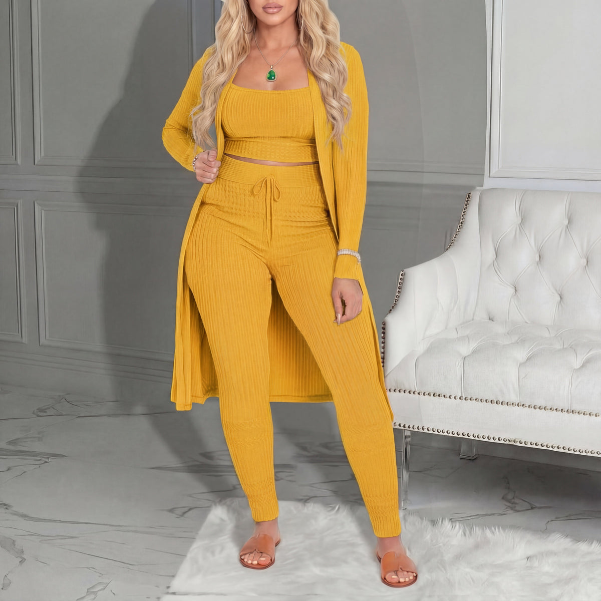 AMARIET - Cozy Three Piece Cardigan